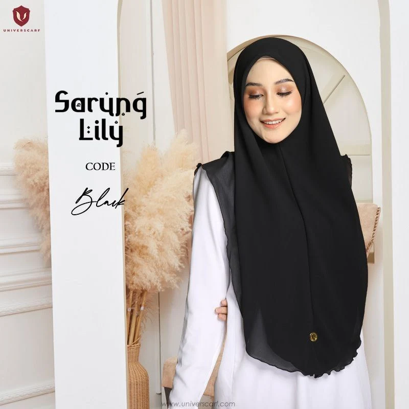 Sarung Lily warna Black